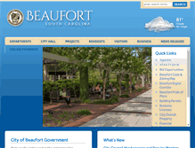 Tablet Screenshot of cityofbeaufort.org